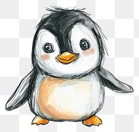 PNG Penguin drawing sketch bird.