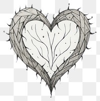 PNG  Heart sketch drawing illustrated. AI generated Image by rawpixel.