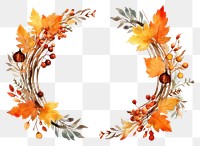 PNG Wreath pattern autumn plant.