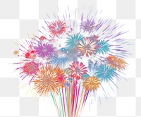 PNG  Colorful firework fireworks outdoors night. AI generated Image by rawpixel.