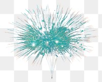 PNG  Fireworks exploding blue sky. AI generated Image by rawpixel.