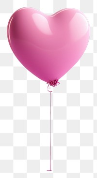 PNG Pink heart balloon outdoors mid-air nature. 