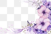 PNG Bouquet border frame pattern flower purple.