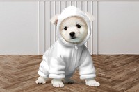 Dog hoodie png mockup, transparent design