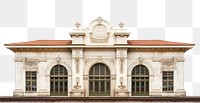 PNG  Classic american train station architecture building house.