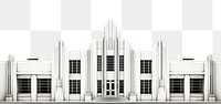 PNG  Row of art deco offices architecture building city.