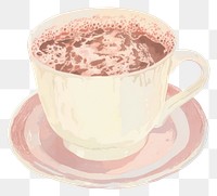 PNG Illustration the 1970s of hot chocolate saucer drink cup.