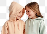 PNG Girl kid smiling wearing hoodies sweatshirt laughing portrait.