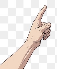PNG Hand raised finger adult line. AI generated Image by rawpixel.