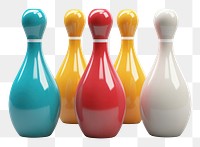 PNG Bowling pins strike game white background creativity.