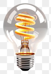 PNG Spiral light bulb lightbulb electricity illuminated.