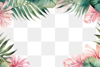 PNG Tropical leaves branch outdoors painting pattern.