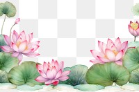 PNG Water lily painting flower plant.