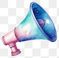 PNG  Megaphone in Watercolor style white background electronics technology.