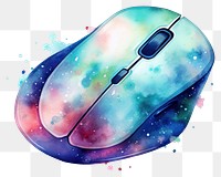 PNG Metaverse in Watercolor style computer mouse white background.