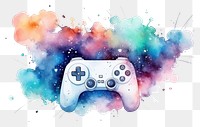 PNG Metaverse in Watercolor style joystick white background electronics.