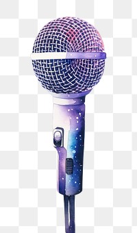 PNG Microphone in Watercolor style white background performance technology.