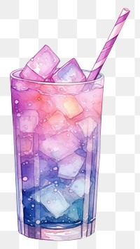 PNG Mocktail in Watercolor style cocktail drink 