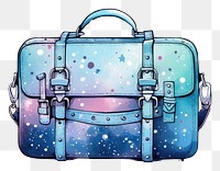 PNG  Galaxy element of bag in illustration briefcase luggage creativity.