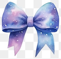 PNG Bow in Watercolor style galaxy star white background.