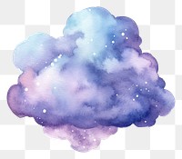 PNG  Cloud in Watercolor style nature sky white background.