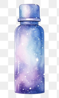 PNG Skincare bottle in Watercolor galaxy star 