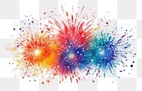 PNG Celebration fireworks white background creativity splattered. AI generated Image by rawpixel.