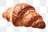 PNG Chocolate croissant food white background viennoiserie. AI generated Image by rawpixel.