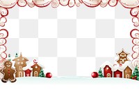 PNG Christmas theme border gingerbread cookie confectionery. AI generated Image by rawpixel.