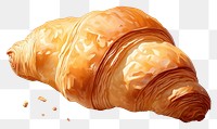 PNG  Croissant dessert food viennoiserie. AI generated Image by rawpixel.