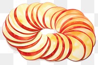 PNG  Apple slices plant food white background. AI generated Image by rawpixel.
