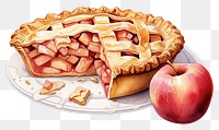 PNG Apple pie dessert plant food. AI generated Image by rawpixel.