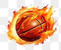 PNG Basketball ball sports fire competition. AI generated Image by rawpixel.
