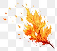 PNG Burning leaf fire creativity fragility. AI generated Image by rawpixel.