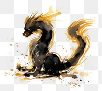 PNG Dragon chinese zodiac animal mammal ink. AI generated Image by rawpixel.