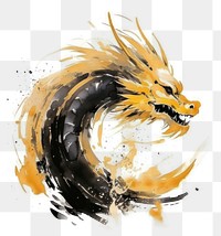 PNG Dragon chinese zodiac ink white background creativity