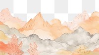 PNG Mountain scenery landscape outdoors drawing. AI generated Image by rawpixel.