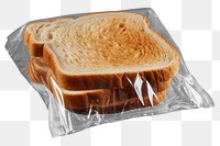 PNG Sliced toast bread in plastic package food freshness dessert. AI generated Image by rawpixel.
