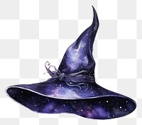 PNG  Galaxy element of witch hat in Water color style star creativity lavender.