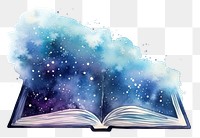PNG  Galaxy Water color element of book publication galaxy star.