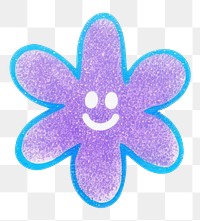 PNG Flower purple paper accessories.