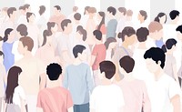 PNG People illustration backgrounds adult togetherness. AI generated Image by rawpixel.