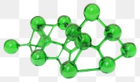 PNG Transparent green 3D molecules gemstone jewelry  