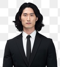 PNG Young handsome Japanese entrepreneur portrait necktie tuxedo. AI generated Image by rawpixel.