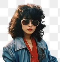 PNG Korean female sunglasses jacket street. AI generated Image by rawpixel.