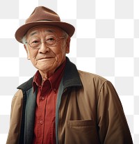 PNG Korean old male portrait glasses adult. AI generated Image by rawpixel.