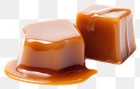 PNG  Caramel candy and caramel sauce dessert food white background. AI generated Image by rawpixel.