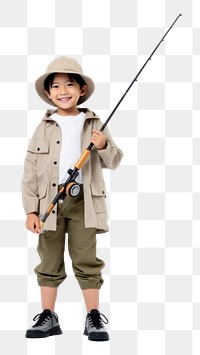 PNG Angler holding a fishing rod child kid recreation. AI generated Image by rawpixel.