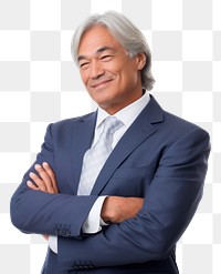 PNG Mature handsome East Asian entrepreneur portrait adult smile. 