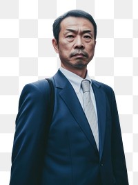 PNG Mature handsome Japanese entrepreneur street adult city. AI generated Image by rawpixel.